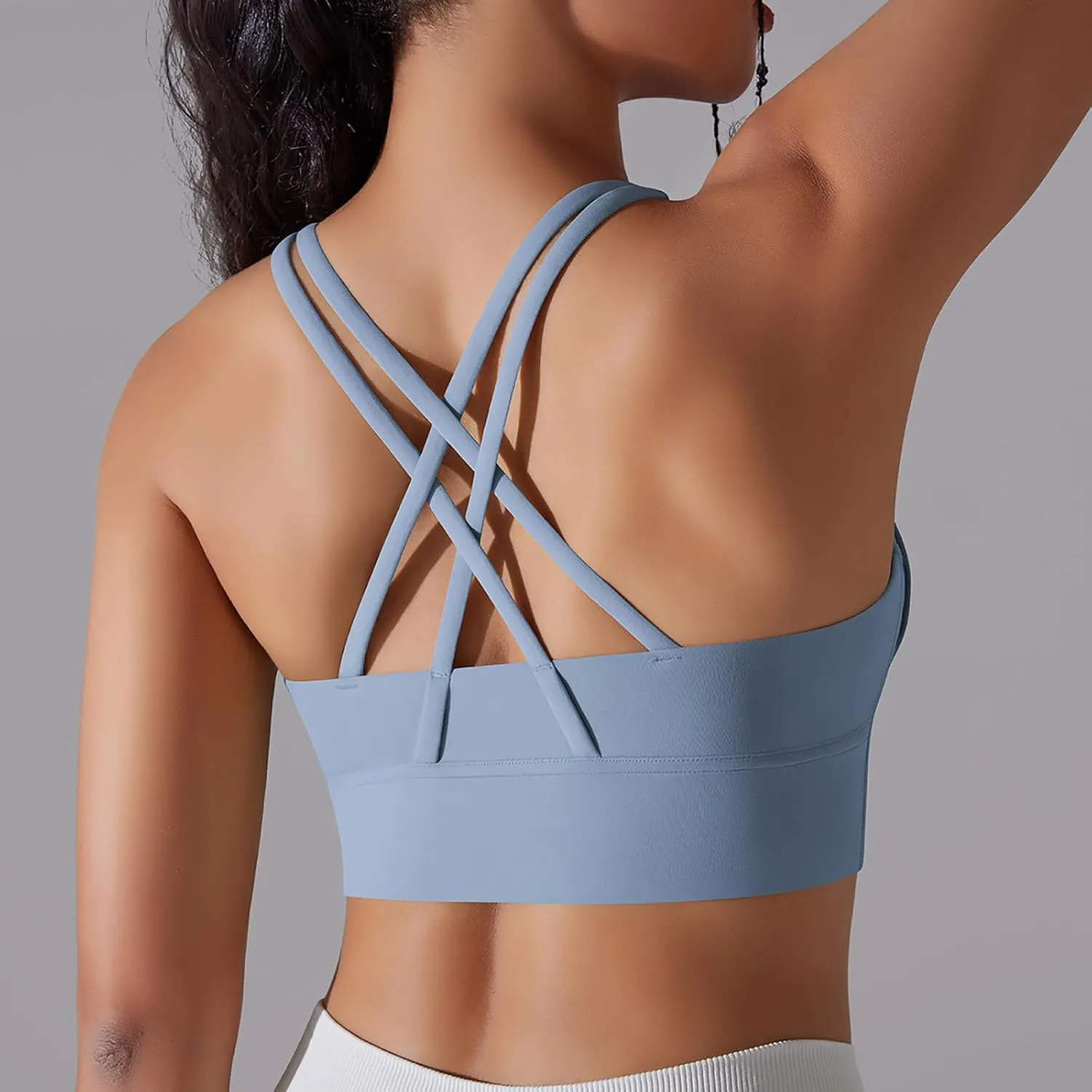 HGps8w Workout Tank Tops for Women Quick Dry Sleeveless Cropped Shirts Sexy Basic Yoga Bra Tanks with Built in Shelf Bra
