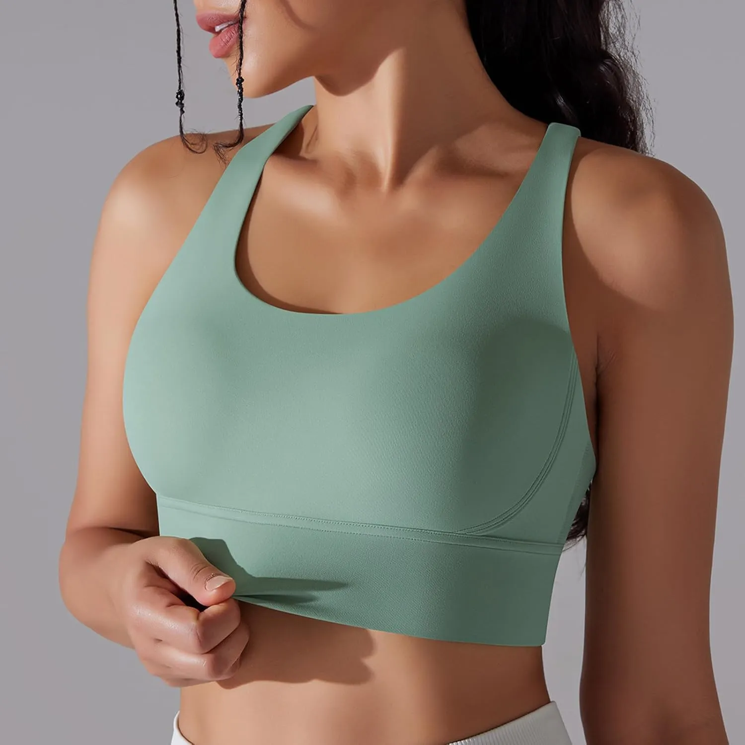 HGps8w Workout Tank Tops for Women Quick Dry Sleeveless Cropped Shirts Sexy Basic Yoga Bra Tanks with Built in Shelf Bra