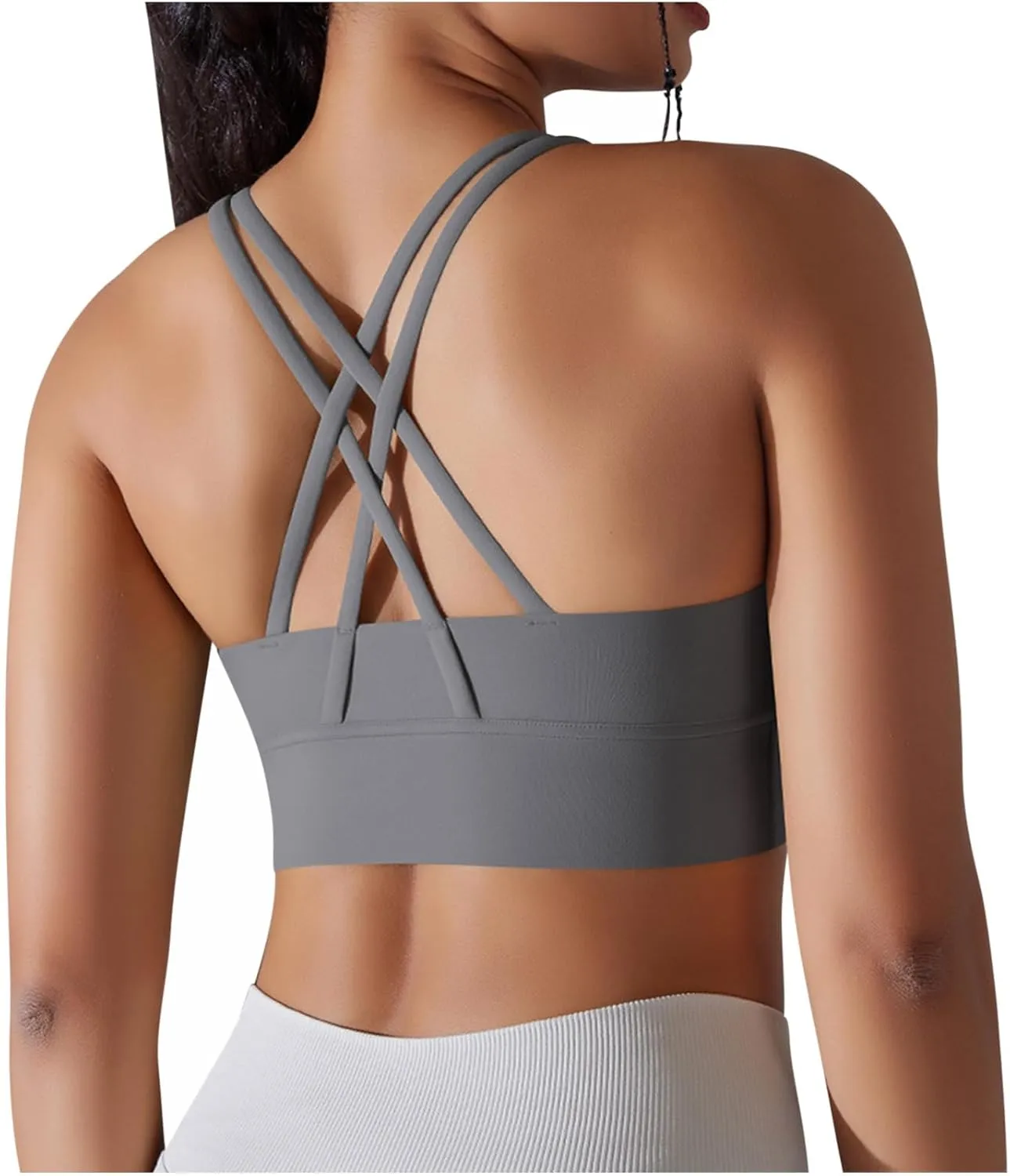 HGps8w Workout Tank Tops for Women Quick Dry Sleeveless Cropped Shirts Sexy Basic Yoga Bra Tanks with Built in Shelf Bra
