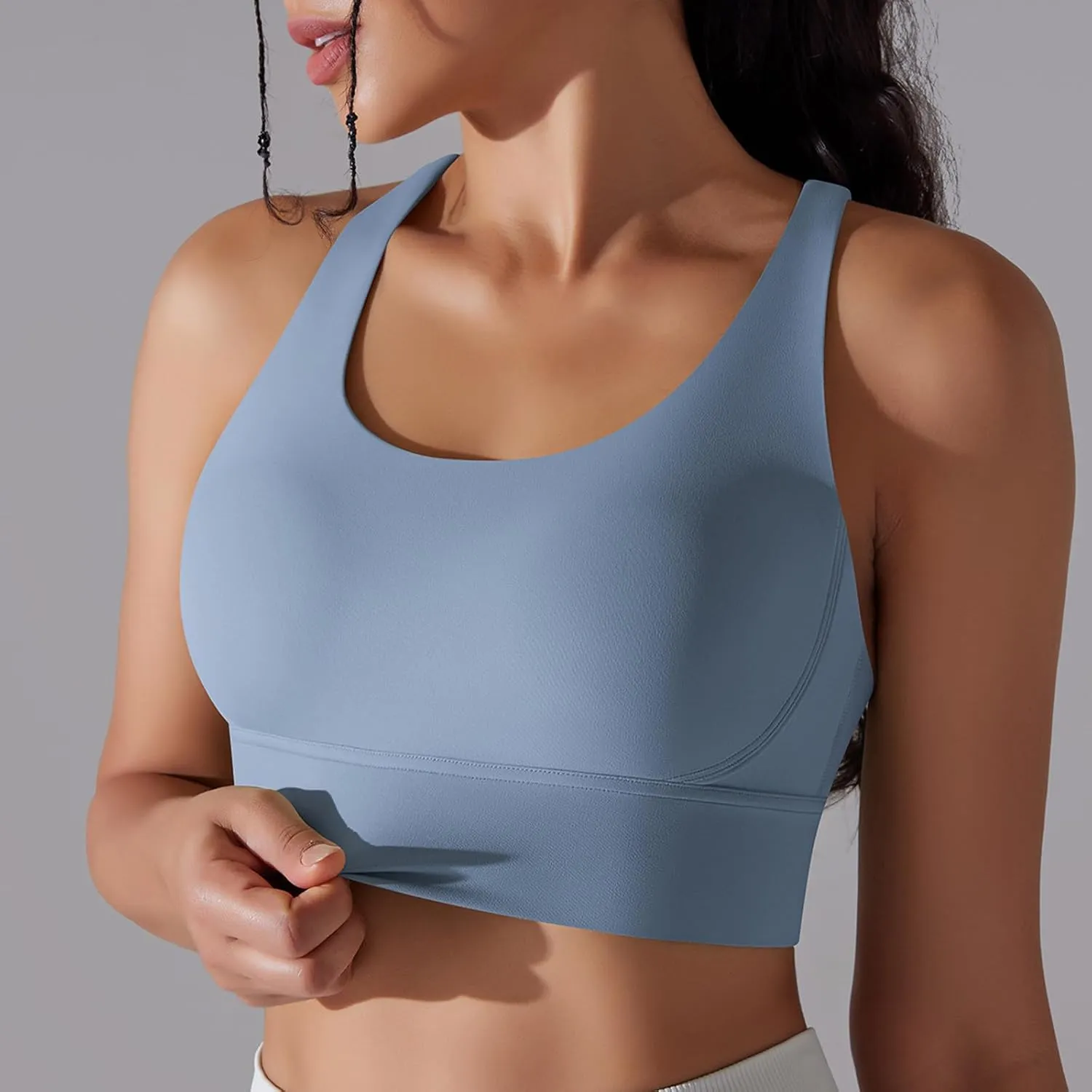 HGps8w Workout Tank Tops for Women Quick Dry Sleeveless Cropped Shirts Sexy Basic Yoga Bra Tanks with Built in Shelf Bra