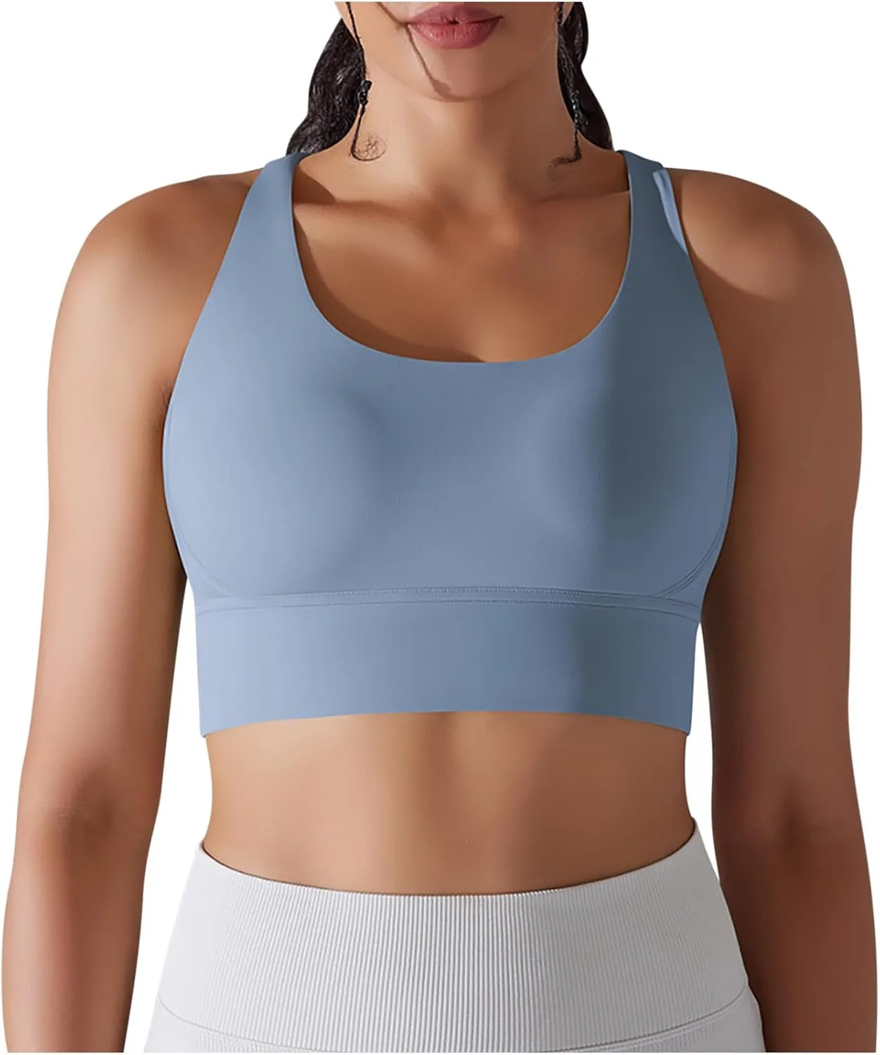 HGps8w Workout Tank Tops for Women Quick Dry Sleeveless Cropped Shirts Sexy Basic Yoga Bra Tanks with Built in Shelf Bra