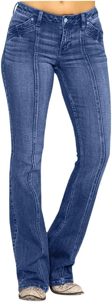 High Waist Women Pull On Capris Denim Capri Pants for Women Stretchy Jeans Denim Capri Pants Denim Capri Stretch