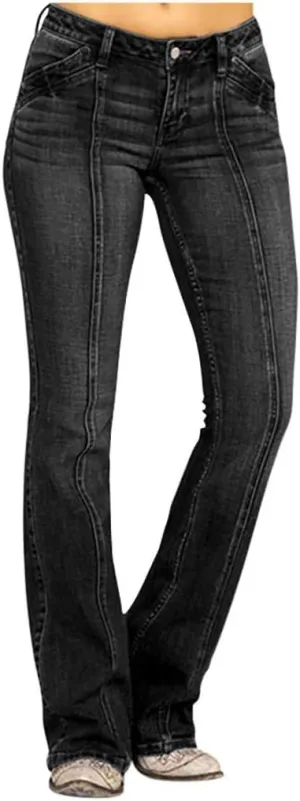 High Waist Women Pull On Capris Denim Capri Pants for Women Stretchy Jeans Denim Capri Pants Denim Capri Stretch