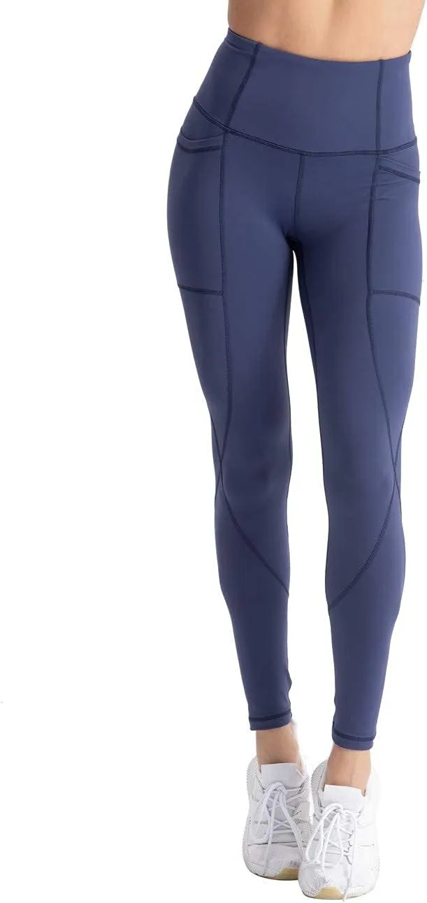 Hopgo Women's High Waist Yoga Pants with Pockets Compression Capri Leggings Tummy Control Workout Tights