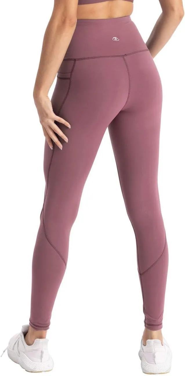 Hopgo Women's High Waist Yoga Pants with Pockets Compression Capri Leggings Tummy Control Workout Tights