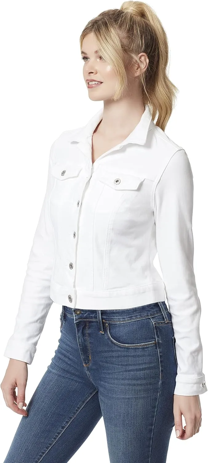 Jessica Simpson Womens Plus Denim Stretch Denim Jacket
