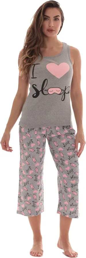 Just Love Womens Pajamas Cotton Capri Set