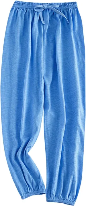 Kids Boys Girls Baggy Pants Toddler Soft Solid Elastic Waisted Long Pants Casual Sports Dance Joggers Home Bottoms