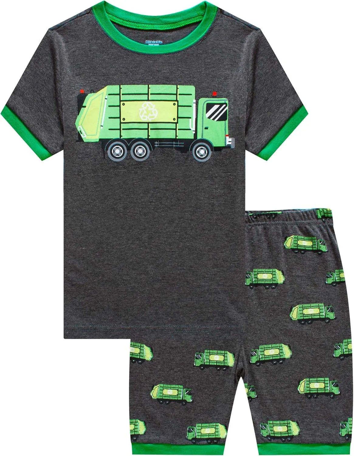KikizYe Boys Short Sleeve Pajamas Kids Summer Pjs Children Pajamas