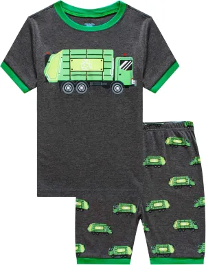KikizYe Boys Short Sleeve Pajamas Kids Summer Pjs Children Pajamas