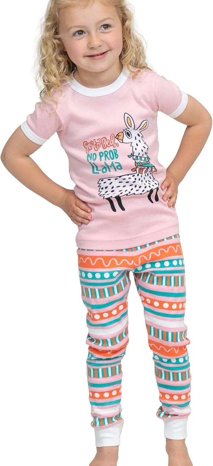 Lazy One Short-Sleeve Pajamas Sets for Girls and Boys, Kids' Soft, Animal PJs, Lake Pajamas