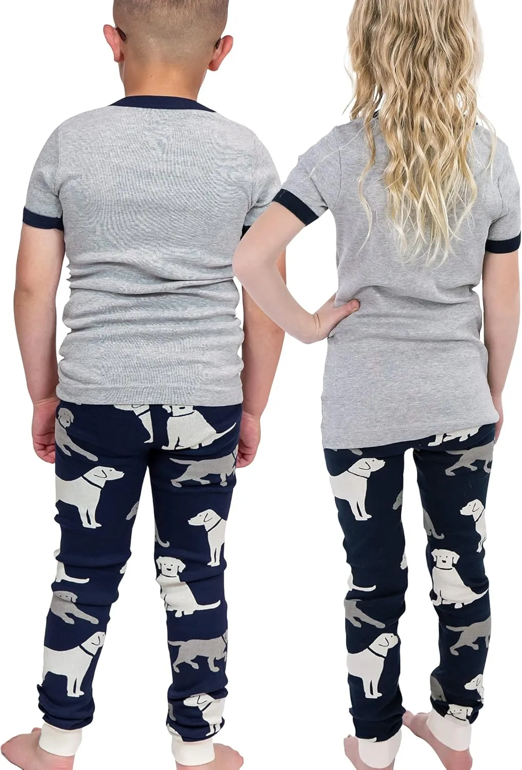 Lazy One Short-Sleeve Pajamas Sets for Girls and Boys, Kids' Soft, Animal PJs, Lake Pajamas
