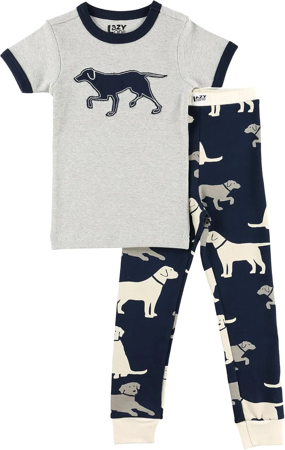 Lazy One Short-Sleeve Pajamas Sets for Girls and Boys, Kids' Soft, Animal PJs, Lake Pajamas