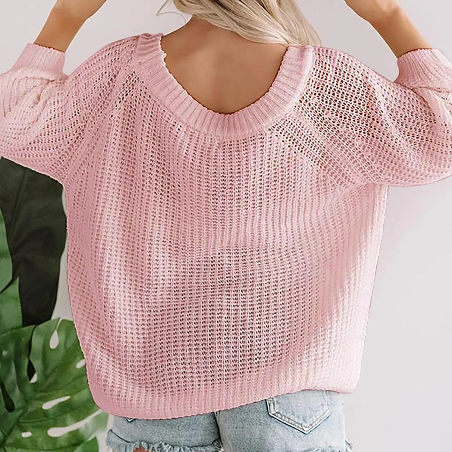 LCMTWX Women's Off The Shoulder Line Neck Hollow Out Loose Knit Pullover Sweater Sweater Pullovers for Teen Girls