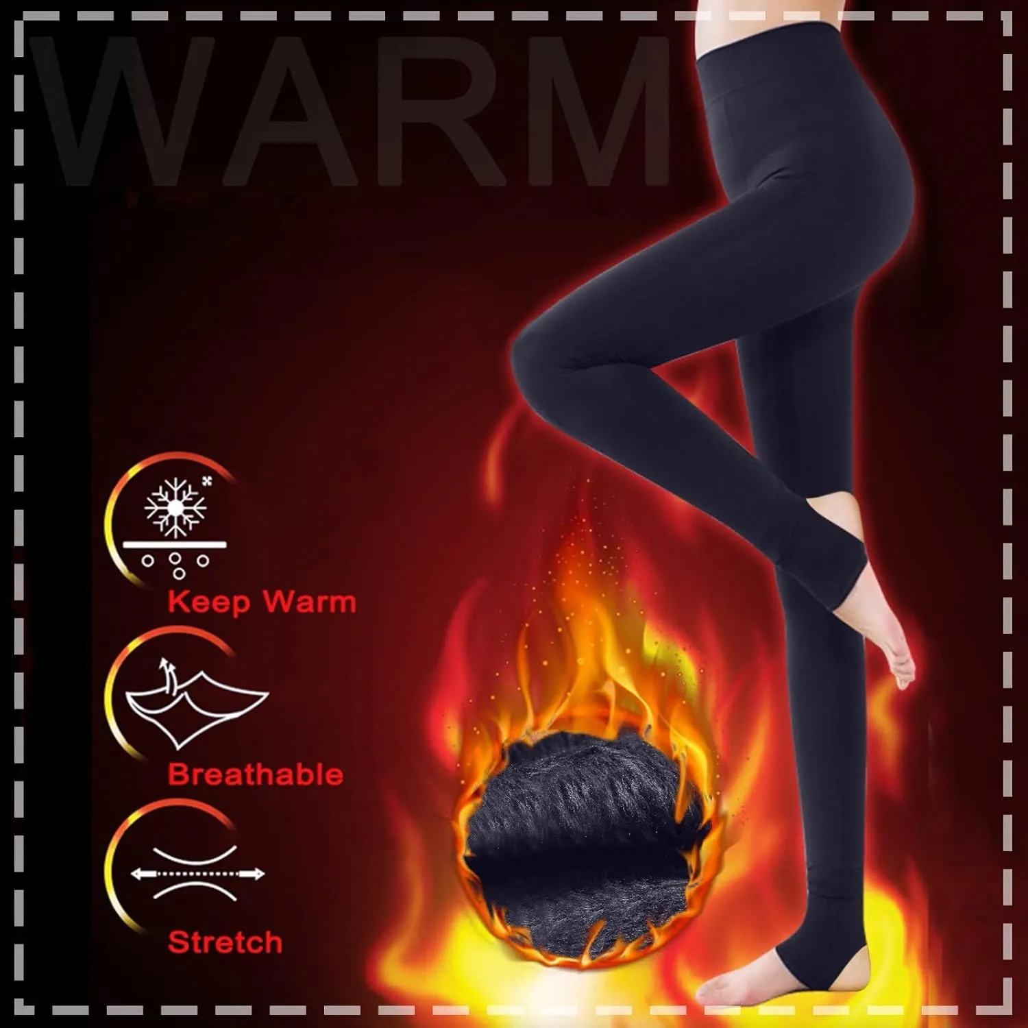 LCMTWX Workout Leggings Leggings Pants Winter Thick Lined Warm Brushed Tights Fleece Pants Workout Leggings Lined Thermal