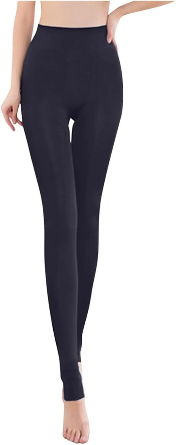 LCMTWX Workout Leggings Leggings Pants Winter Thick Lined Warm Brushed Tights Fleece Pants Workout Leggings Lined Thermal