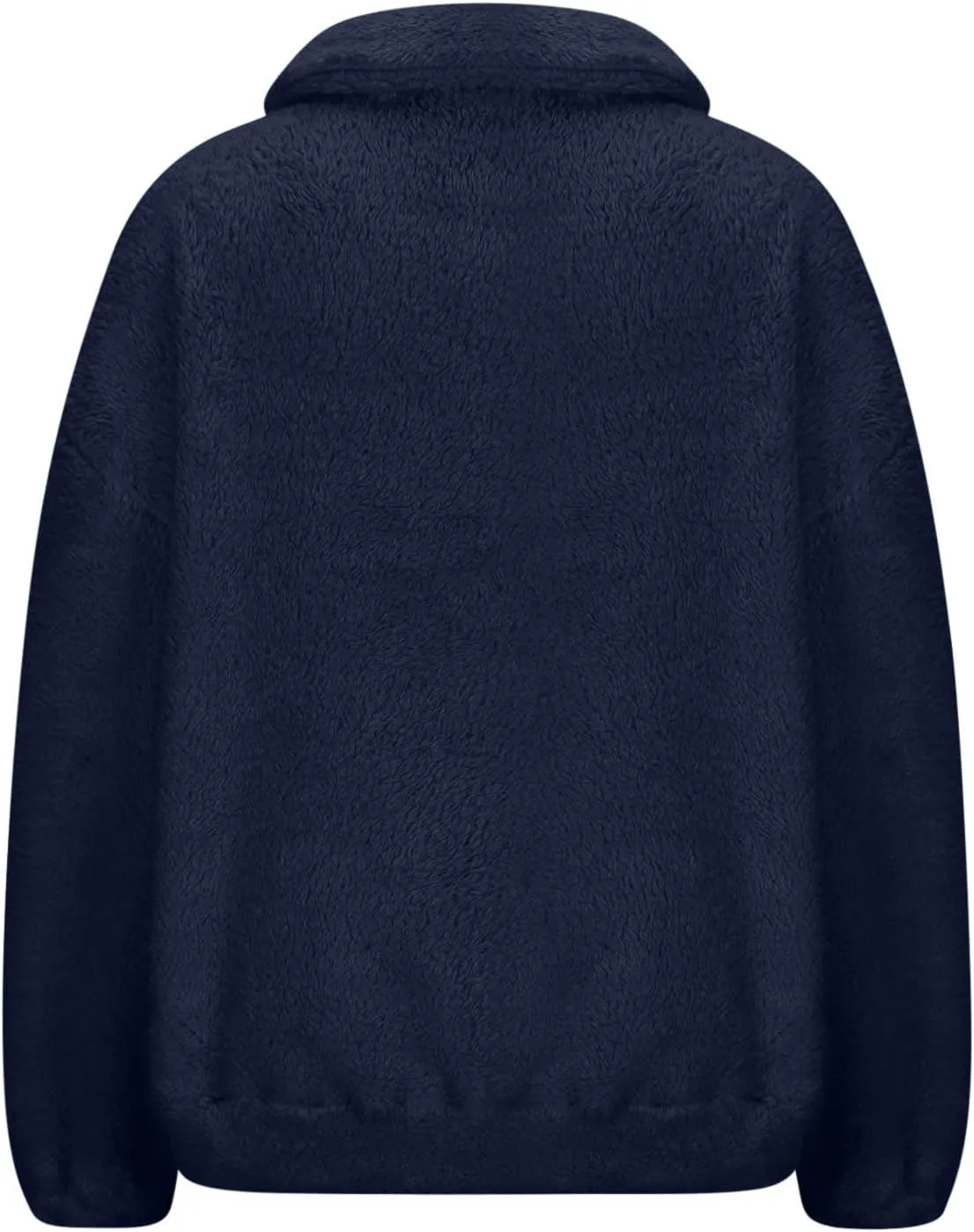 lcziwo Womens Fleece Cropped Sweatshirt Fuzzy Sherpa Half Zip Pullover Tops Oversized Warm Winter Coat with Pockets