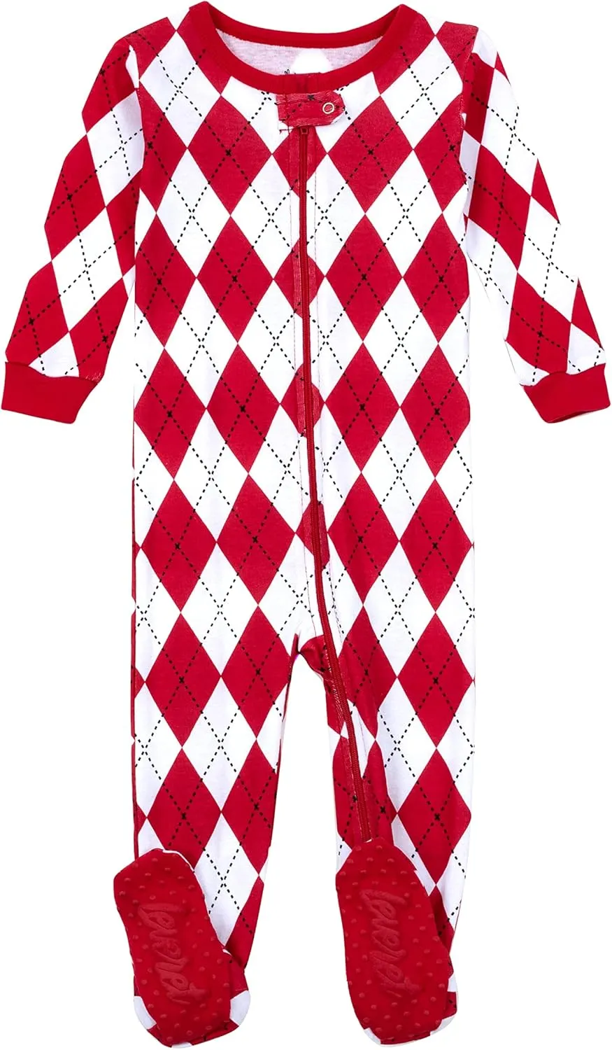 Leveret Kids Pajamas Baby Boys Girls Christmas Footed Pajamas Sleeper 100% Cotton (Size 6-12 Months-5 Toddler)