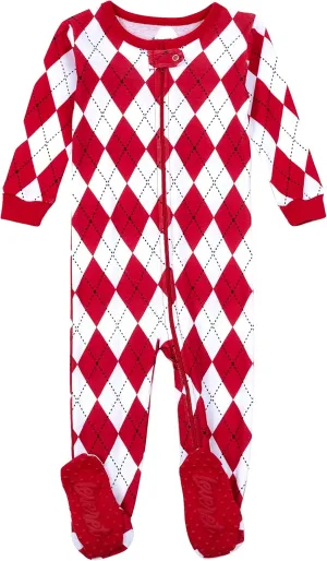 Leveret Kids Pajamas Baby Boys Girls Christmas Footed Pajamas Sleeper 100% Cotton (Size 6-12 Months-5 Toddler)