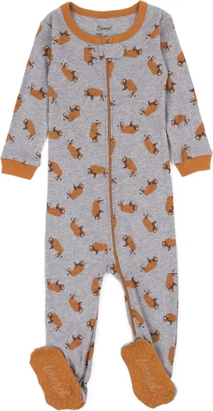Leveret Kids Pajamas Baby Boys Girls Footed Pajamas Sleeper 100% Cotton Plaids (Size 6-12 Months-5 Toddler)