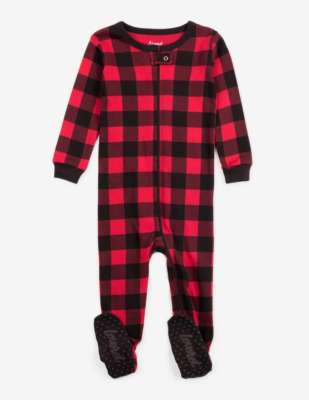 Leveret Kids Pajamas Baby Boys Girls Footed Pajamas Sleeper 100% Cotton Plaids (Size 6-12 Months-5 Toddler)