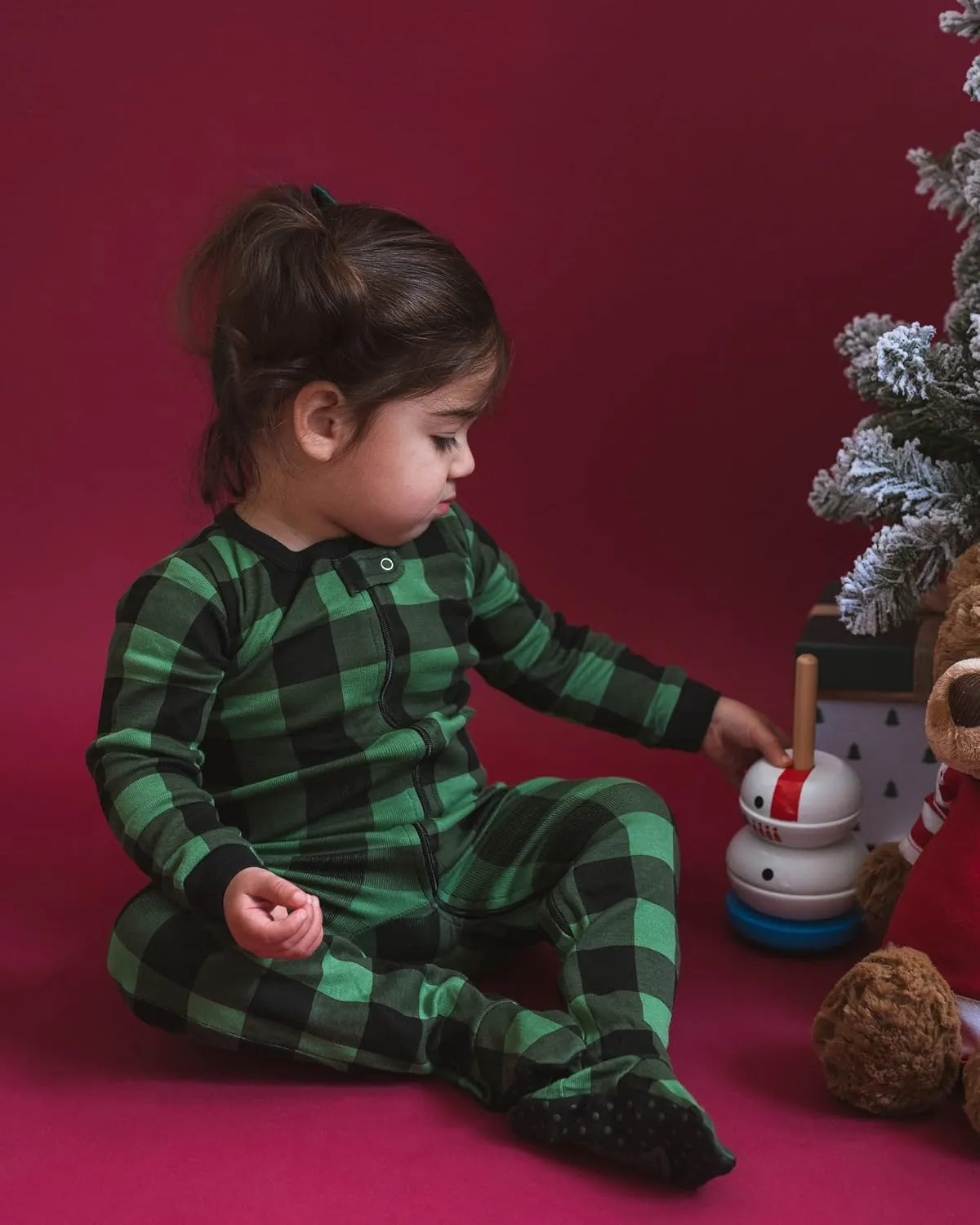 Leveret Kids Pajamas Baby Boys Girls Footed Pajamas Sleeper 100% Cotton Plaids (Size 6-12 Months-5 Toddler)