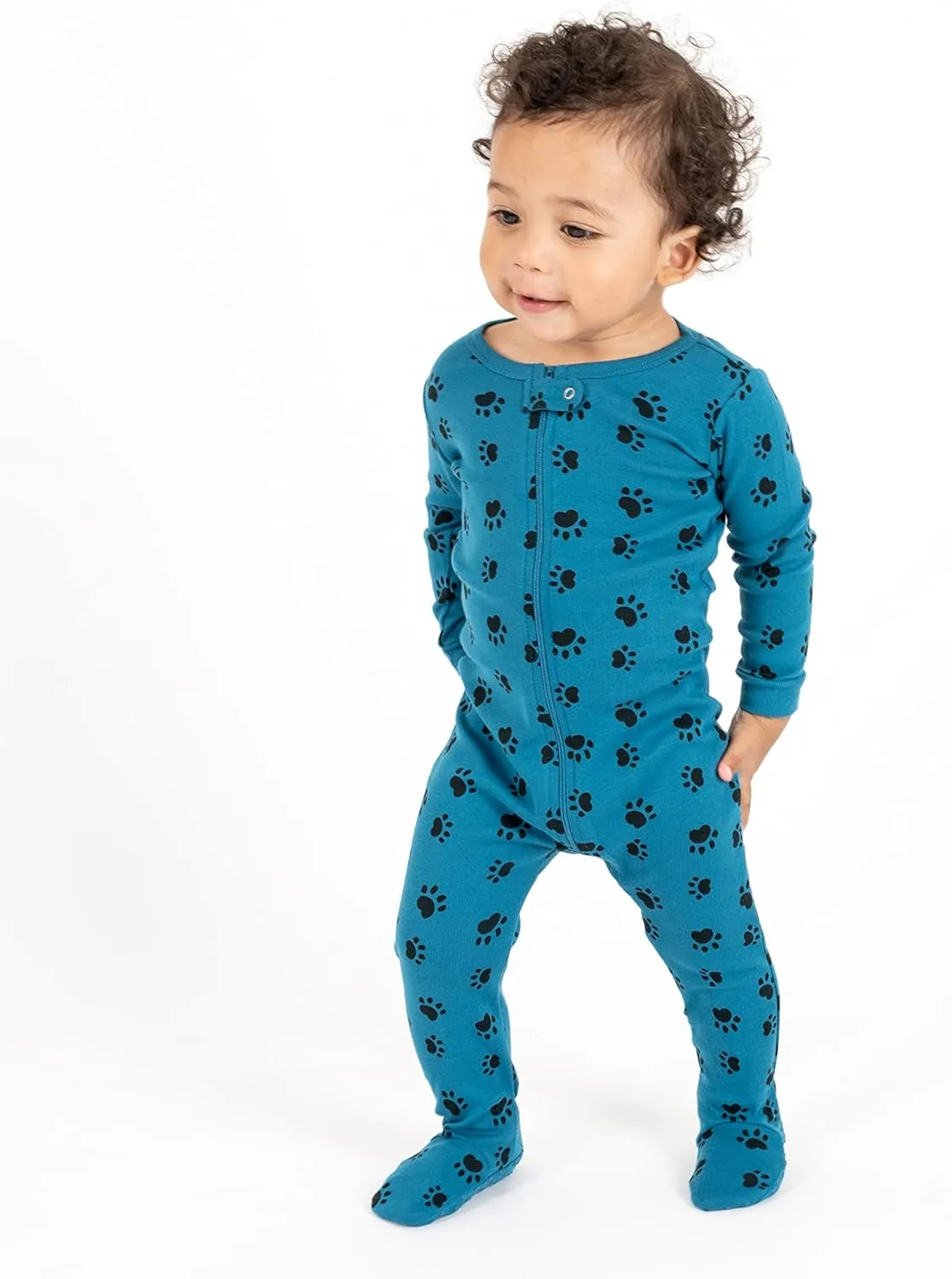 Leveret Kids Pajamas Baby Boys Girls Footed Pajamas Sleeper 100% Cotton (Size 6-12 Months-5 Toddler)