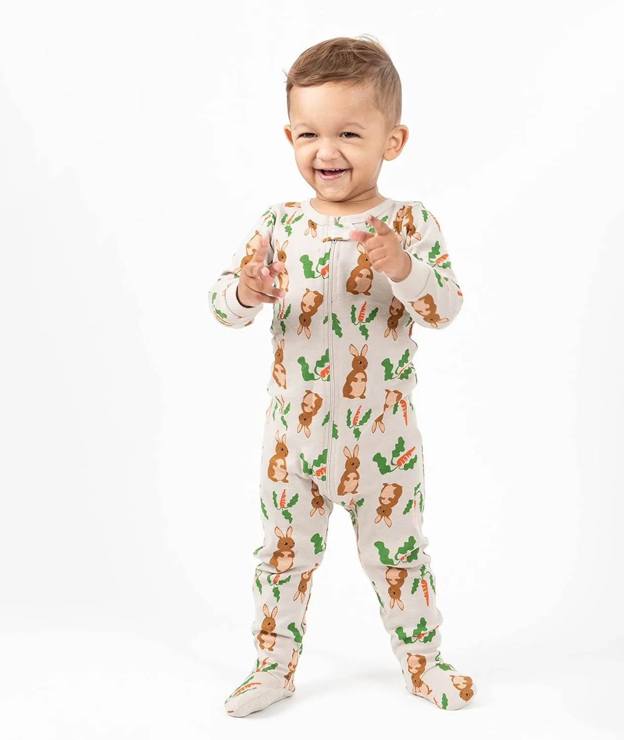 Leveret Kids Pajamas Baby Boys Girls Footed Pajamas Sleeper 100% Cotton (Size 6-12 Months-5 Toddler)