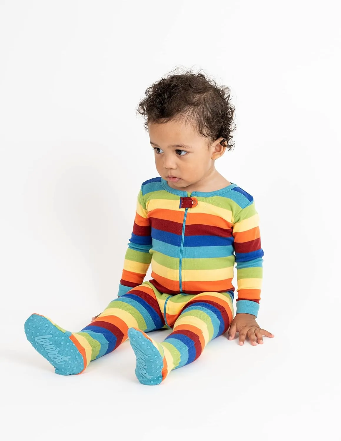 Leveret Kids Pajamas Baby Boys Girls Footed Pajamas Sleeper 100% Cotton Striped (Size 6-12 Months-5 Toddler)