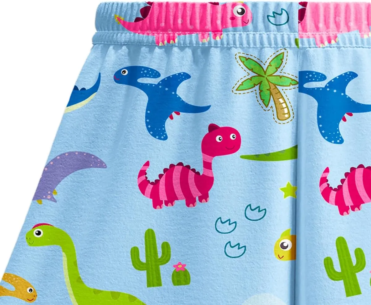 LQSZ Girls Pajamas Flutter Sleeve Toddler Girl Summer Pajamas 2 Piece Pjs Set Sleepwear for Girls 3-10 Years