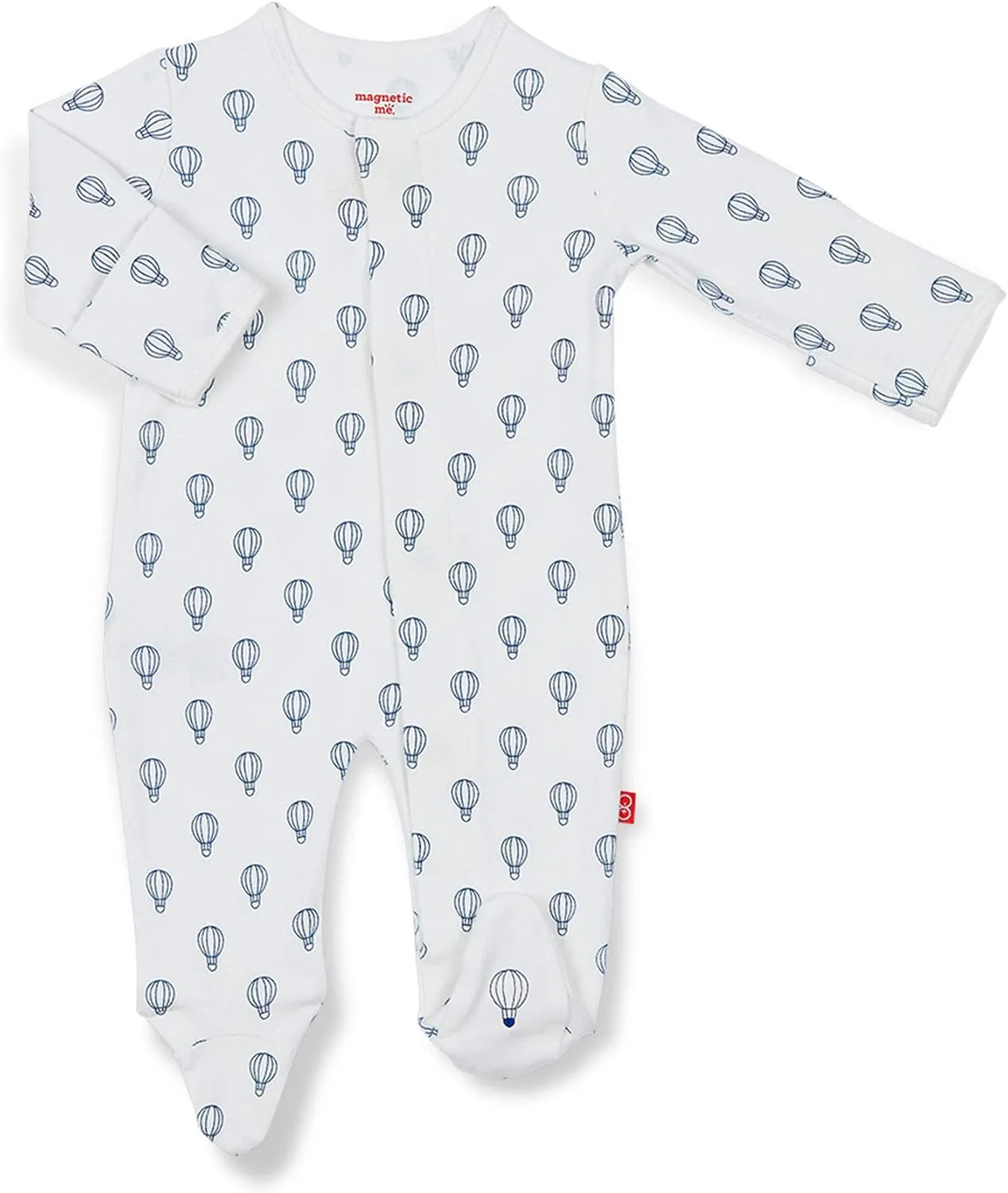 Magnetic Me Footie Pajamas - 100% Organic Cotton Baby Pajamas - Quick Magnetic Fastener Sleeper for Baby Boy and Girl