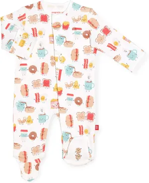 Magnetic Me Footie Pajamas - 100% Organic Cotton Baby Pajamas - Quick Magnetic Fastener Sleeper for Baby Boy and Girl