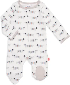 Magnetic Me Footie Pajamas - 100% Organic Cotton Baby Pajamas - Quick Magnetic Fastener Sleeper for Baby Boy and Girl