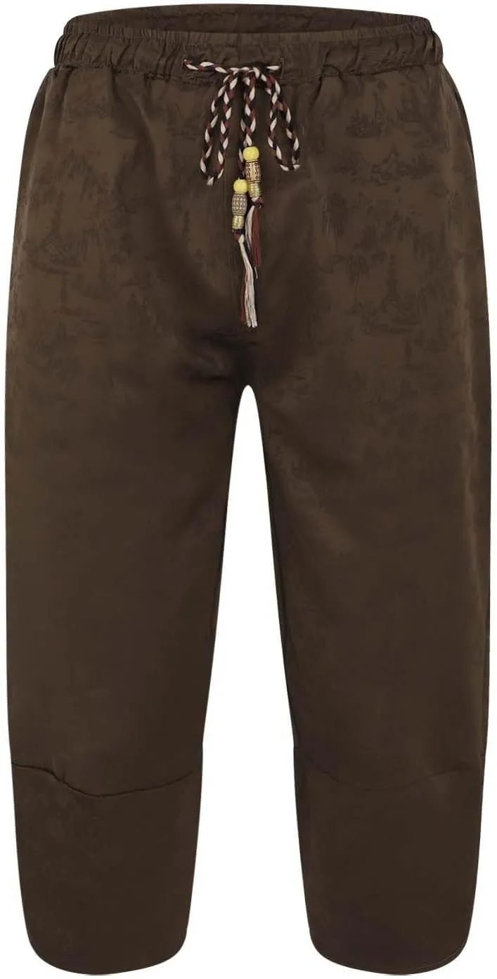 Men's Cotton Linen Pants Drawstring Elastic Waist Cinch Bottoms Summer Beach Pants Loose Fit Drop Crotch Trousers