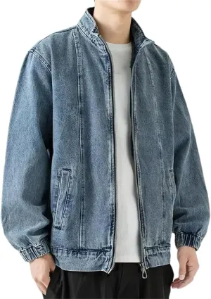 Men's Denim Jacket Biker Jean Coats Winter Men Fashion Motorcycle Denim Jacket