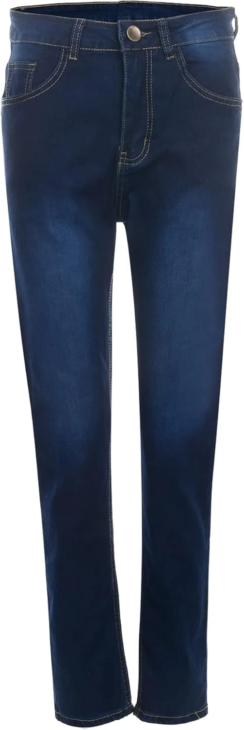 Men's Denim Jeans Slim Fit Stretch Casual Straight Leg Denim Pants Trousers