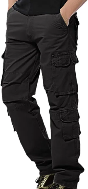 Men's Hiking Cargo Pants Relaxed Fit Baggy Multi-Pocket Track Pants Oversized Workout Sports Joggers Sweatpants