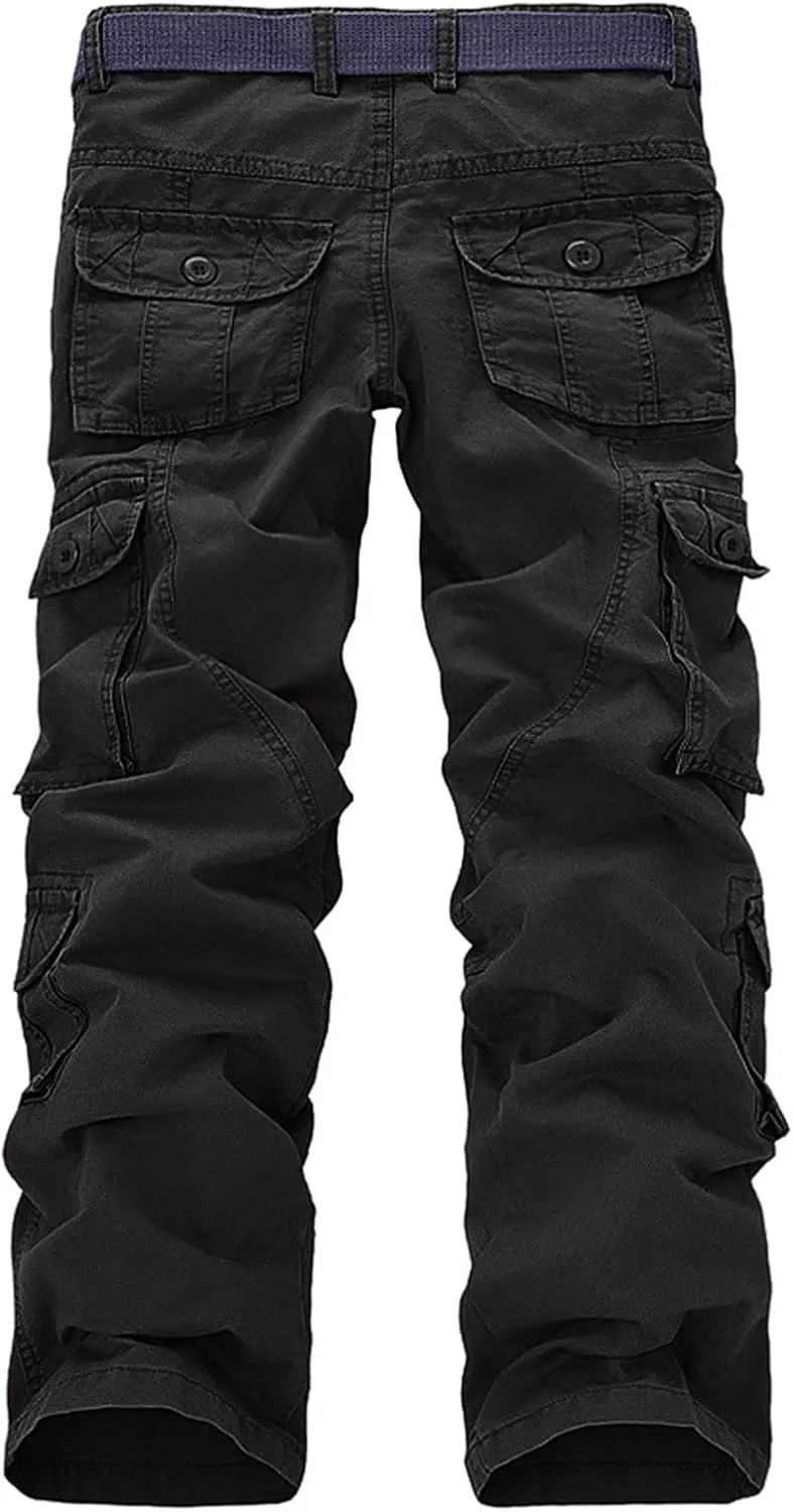 Men's Hiking Cargo Pants Relaxed Fit Baggy Multi-Pocket Track Pants Oversized Workout Sports Joggers Sweatpants