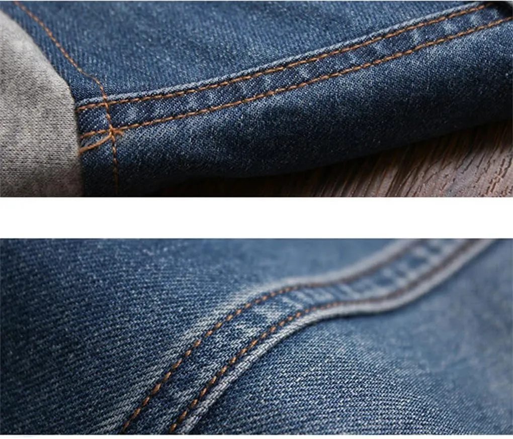 Men's Hooded Denim Jacket Casual Loose American Retro Detachable Hooded Denim Jacket