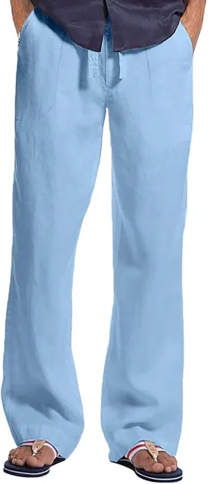 Mens Plaid Pajamas Pants Drawstring Pull On Bottoms Lightweight Casual Jogger Sweatpants with Pockets Tapered Slacks