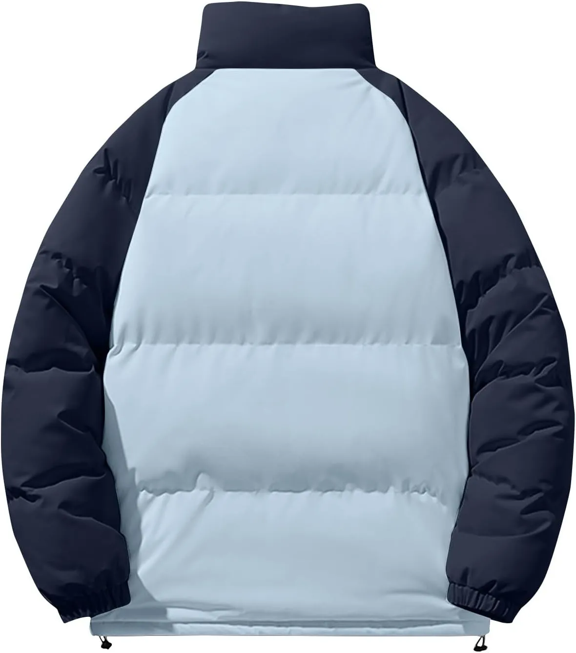 Men's Puffer Down Jacket 2024 Trendy Lightweight Puffy Jacket Full Zipper Warm Winter Down Coat Outwear with Pockets