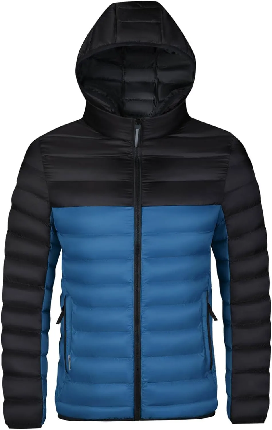 Men's Puffer Jacket Lightweight Hooded Quilted Down Coat Warm Insulated Winter Puffy Jacket Parka Windproof Outerwear