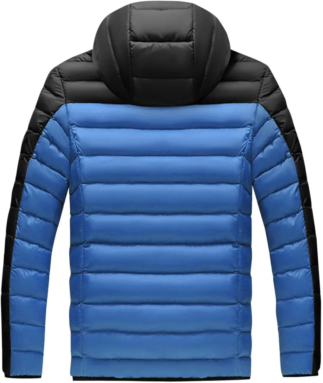 Men's Puffer Jacket Lightweight Hooded Quilted Down Coat Warm Insulated Winter Puffy Jacket Parka Windproof Outerwear
