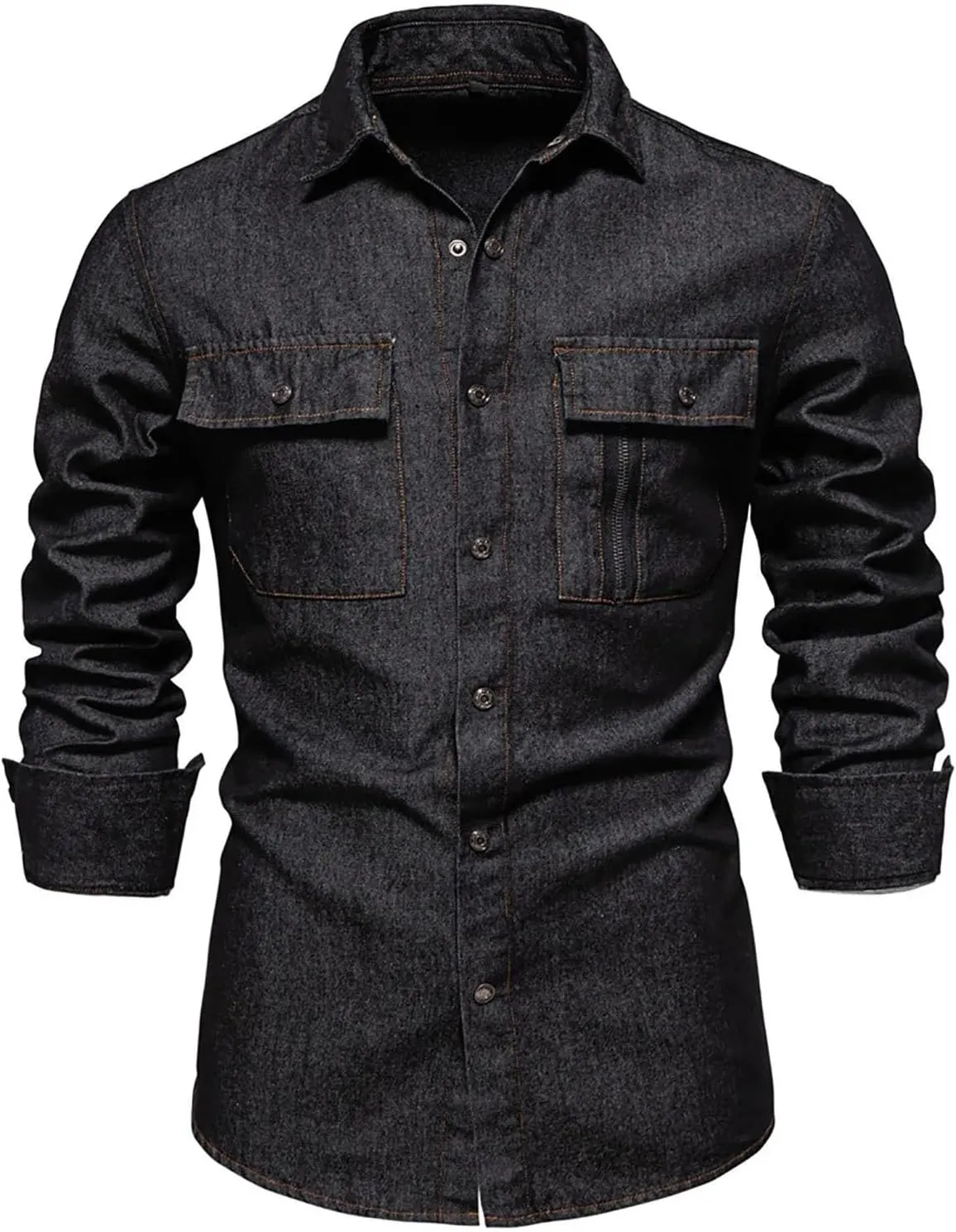 Men'S Trendy Motorcycle Denim Jacket Mens Jacket Trade Trend Code Denim Shirt