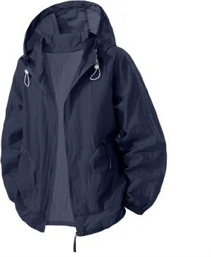 Men's UPF 50  Light Jacket 2025 Full Zip Sun Protection Hoodie Hiking Zip Pockets Long Sleeve Sun Shirts Windbreaker