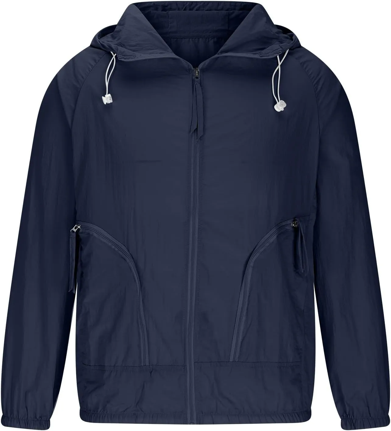 Men's UPF 50  Light Jacket 2025 Full Zip Sun Protection Hoodie Hiking Zip Pockets Long Sleeve Sun Shirts Windbreaker