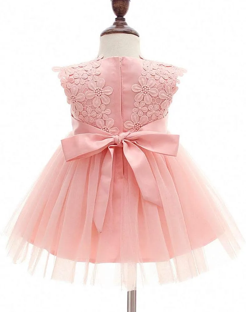Moon Kitty Baby Girl Dress Christening Baptism Gowns Flower Girl Dress