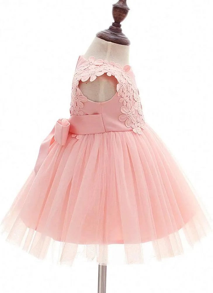 Moon Kitty Baby Girl Dress Christening Baptism Gowns Flower Girl Dress