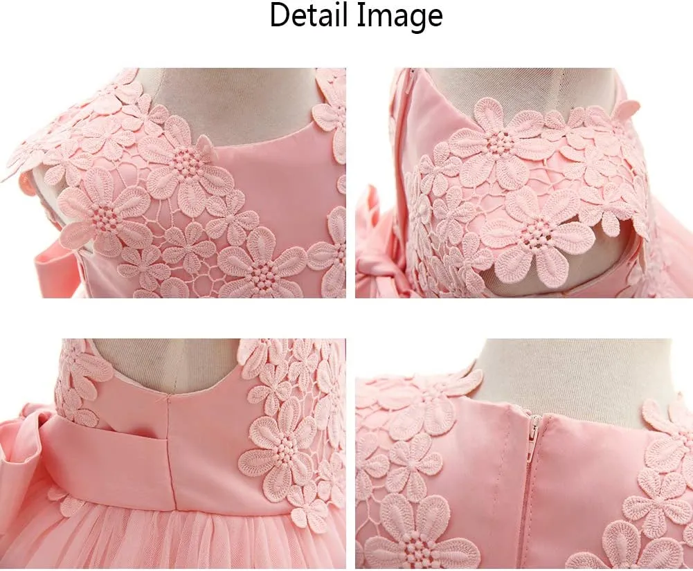 Moon Kitty Baby Girl Dress Christening Baptism Gowns Flower Girl Dress