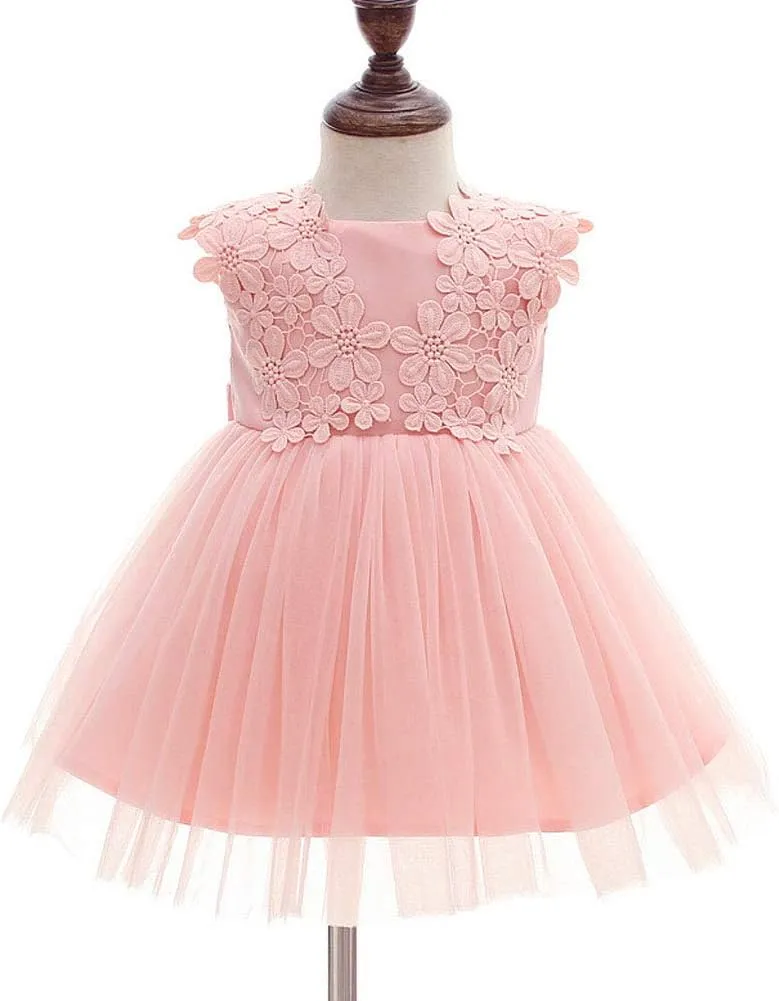 Moon Kitty Baby Girl Dress Christening Baptism Gowns Flower Girl Dress
